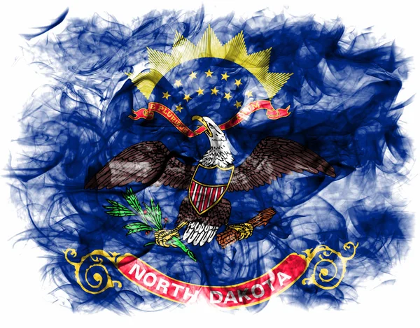 North Dakota State Smoke Flag United States America — 스톡 사진