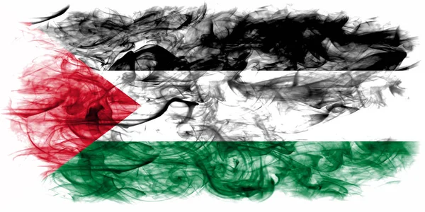 Palestina Fumo Bandiera Sfondo Bianco — Foto Stock