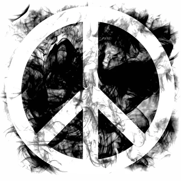 Barış işareti duman bayrak