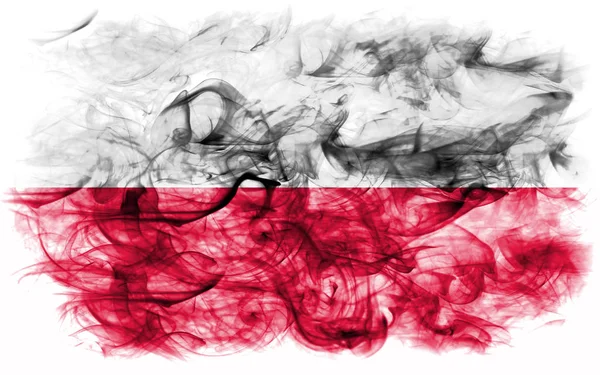 Polen Rook Vlag Een Witte Achtergrond — Stockfoto
