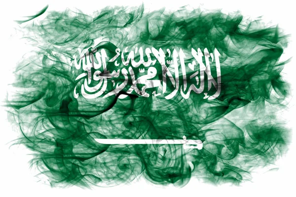 Arábia Saudita Fumaça Bandeira — Fotografia de Stock