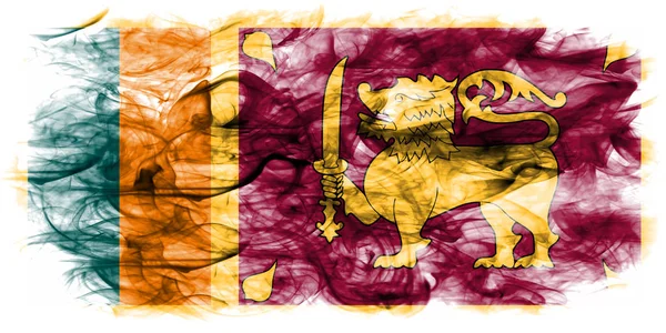 Sri Lanka Rook Vlag Een Witte Achtergrond — Stockfoto