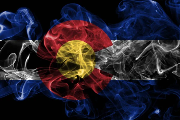 Colorado State Smoke Flagge Vereinigte Staaten Von Amerika — Stockfoto