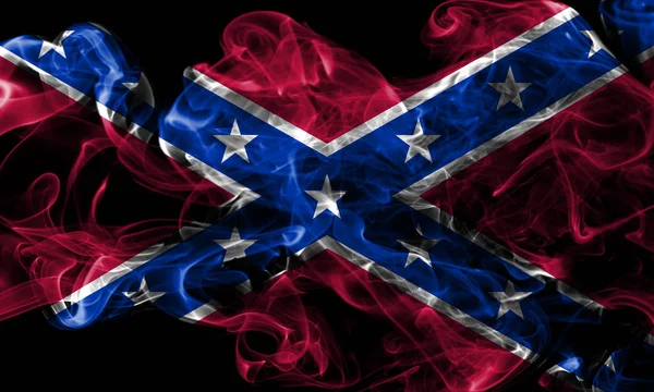 Confederate Flag Navy Jack Smoke Flag — Stock Photo, Image