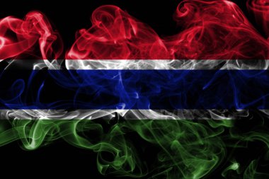 Gambiya duman bayrağı siyah zemin 