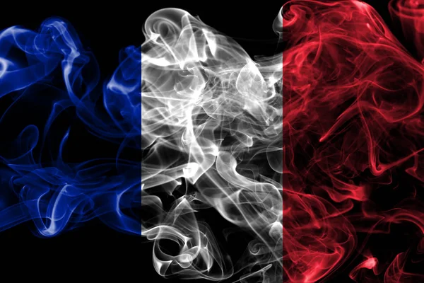 Frankreich Rauchfahne Auf Schwarzem Hintergrund — Stockfoto