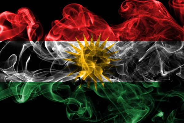 Kurdisztáni Füst Zászló Irak Függő Területének Lobogója — Stock Fotó