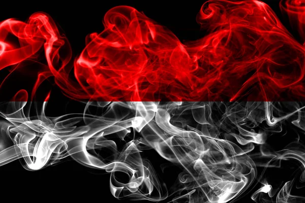 Indonesia Smoke Flag Black Background — Stock Photo, Image