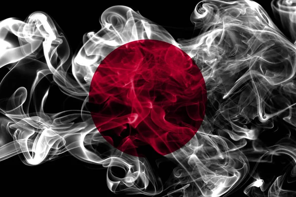 Прапор Японії Диму Чорному Тлі — стокове фото