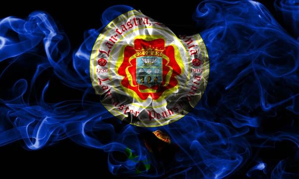 Lancaster City Smoke Flag Pensylwania State Stany Zjednoczone Ameryki — Zdjęcie stockowe