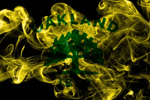 Oakland City Smoke Flag Kalifornien Amerikas Förenta Stater — Stockfoto