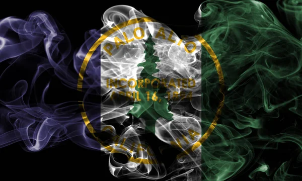 Palo Alto City Smoke Flag California State Stany Zjednoczone Ameryki — Zdjęcie stockowe