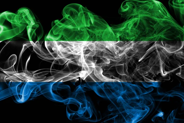 Sierra Leone Smoke Flag — Stock Photo, Image