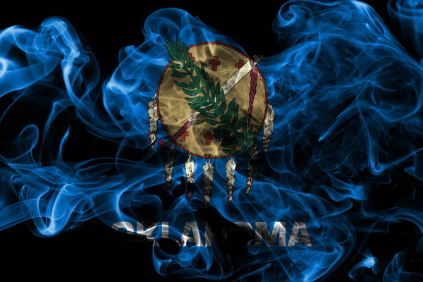 Oklahoma State Smoke Flagge Vereinigte Staaten Von Amerika — Stockfoto