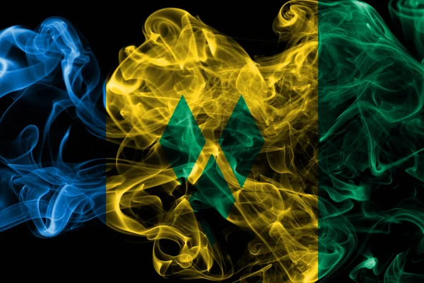 Saint Vincent Grenadines Smoke Flag — Stock Photo, Image