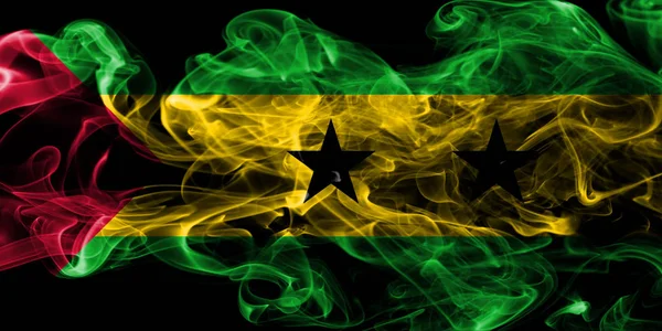 Sao Tom Und Principe Smoke Flag — Stockfoto