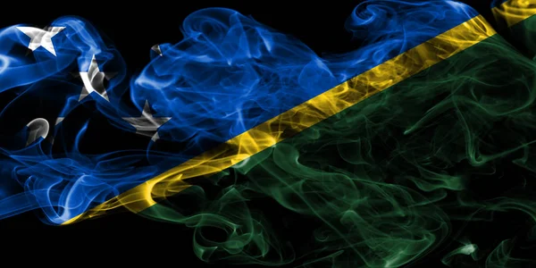 Šalamounovy Ostrovy Kouřová Vlajka — Stock fotografie