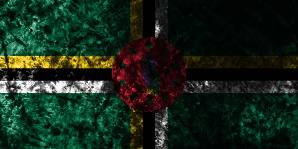 Dominica Grunge Vecchia Bandiera — Foto Stock
