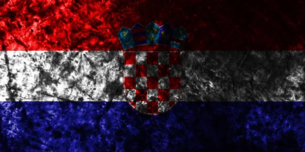 Croacia Grunge Vieja Bandera —  Fotos de Stock