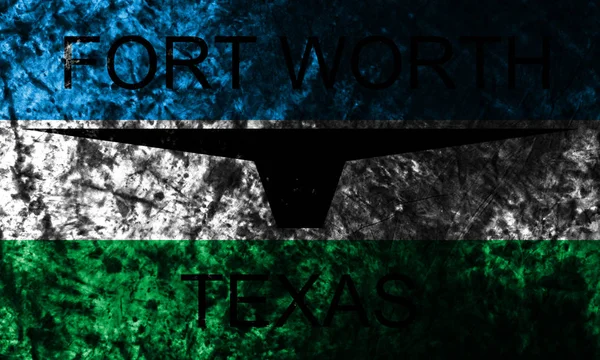 Fort Worth Stad Grunge Oude Vlag Texas State Verenigde Staten — Stockfoto