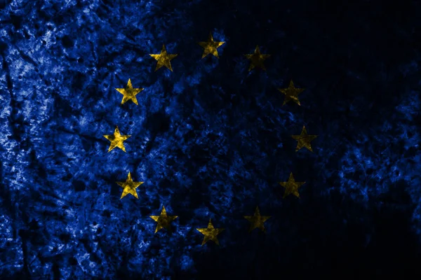 Grunge Régi Zászlót Európai Uniós Zászlót — Stock Fotó