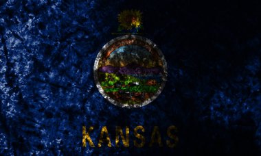 Kansas eyalet grunge eski bayrak, Amerika Birleşik Devletleri