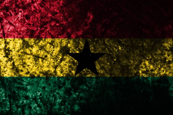 Ghana Grunge Vieja Bandera — Foto de Stock