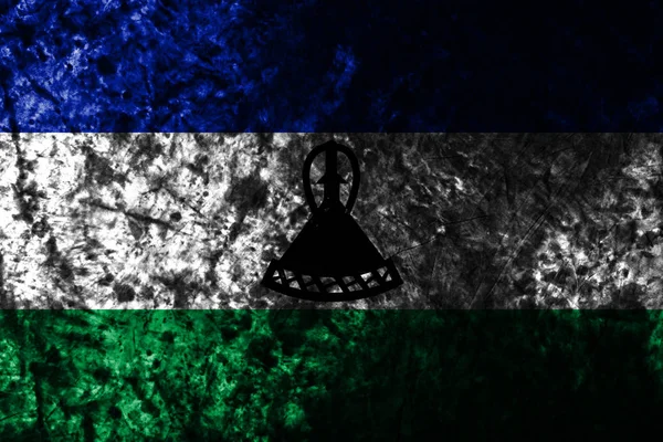 Lesotho Grunge Stará Vlajka — Stock fotografie