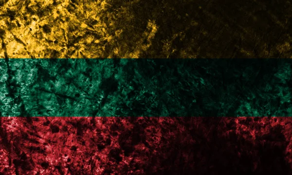 Lituania Grunge Vieja Bandera — Foto de Stock