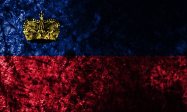 Liechtenstein grunge eski bayrağı