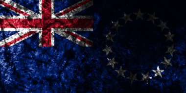  Cook Adaları grunge bayrak, yeni Zaeland bağımlı bölge bayrak