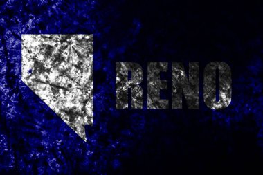 Reno city grunge bayrak, Nevada devlet, Amerika Birleşik Devletleri