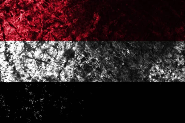 Jemen Régi Grunge Zászló — Stock Fotó
