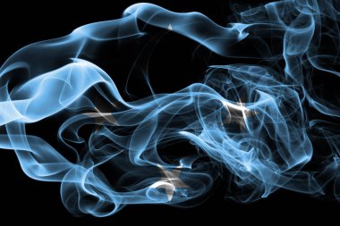 Mercan Denizi Adaları Ulusal bayrak renkli duman siyah arka plan üzerine izole yapılmış. Soyut ipeksi dalga arka plan.