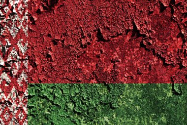 Eski grunge Belarus arka plan bayrak