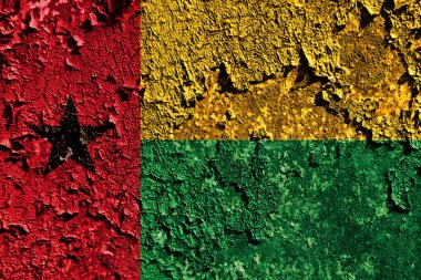 Eski grunge Gine Bissau arka plan bayrak