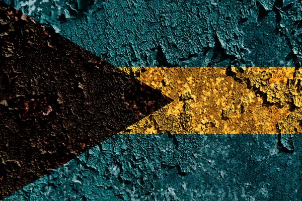 Antigua Bandera Fondo Bahamas Grunge —  Fotos de Stock