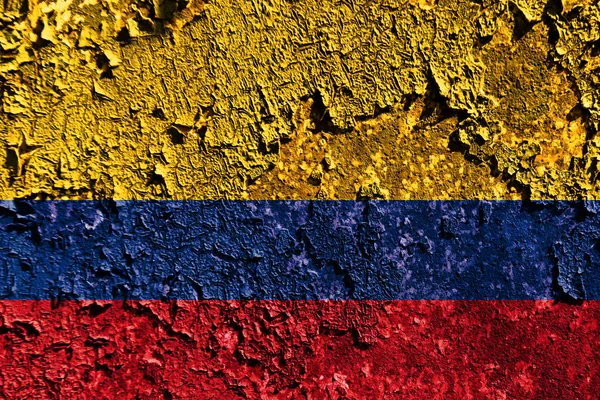 Oude Grunge Achtergrond Vlag Van Colombia — Stockfoto