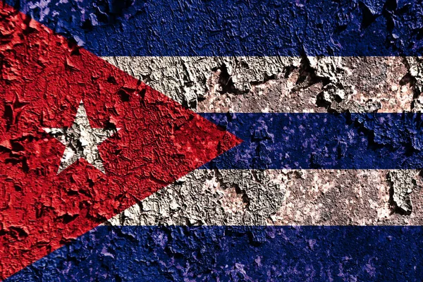 Antigua Bandera Fondo Grunge Cuba — Foto de Stock