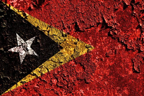 Παλιά Grunge Φόντο Σημαία Του Ανατολικού Τιμόρ — Φωτογραφία Αρχείου