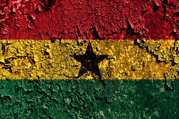 Antiguo Grunge Ghana Bandera Fondo — Foto de Stock