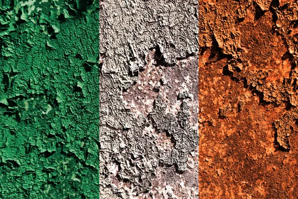 Old grunge Ireland background flag