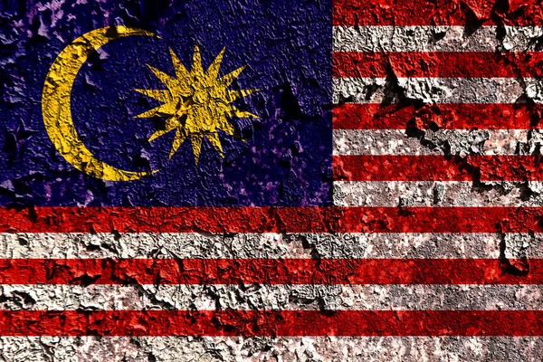 Παλιά Grunge Μαλαισία Φόντο Σημαία — Φωτογραφία Αρχείου