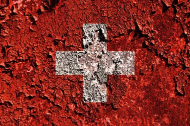 Eski grunge İsviçre arka plan bayrak