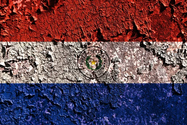 Vecchio Grunge Paraguay Sfondo Bandiera — Foto Stock