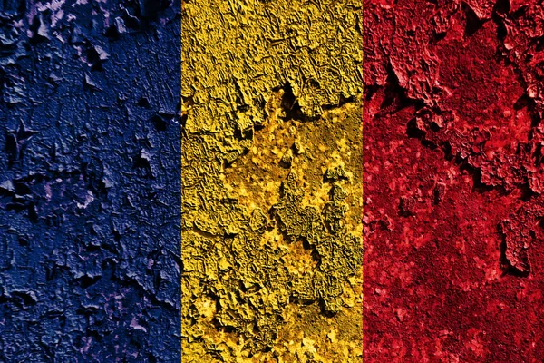 Eski grunge Romanya arka plan bayrak