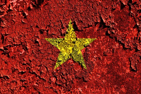 Old Grunge Vietnam Background Flag — Stock Photo, Image