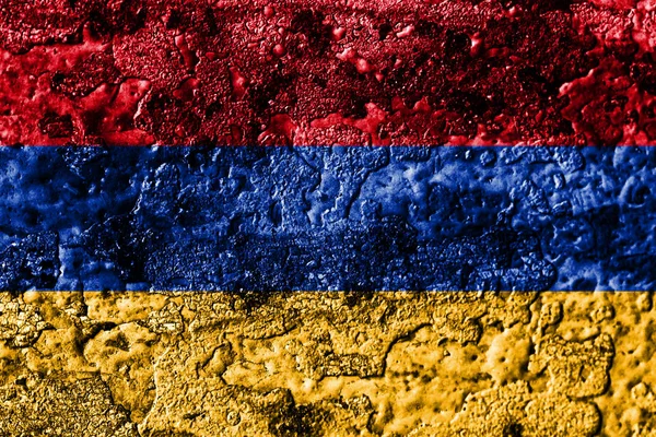 Arménie Grunge Zrezivělé Kovové Textury Vlajka Koroze Kovů Pozadí — Stock fotografie