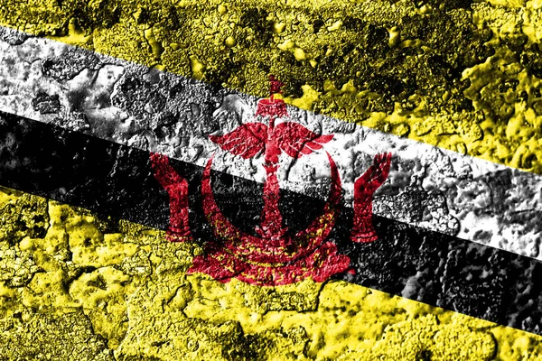 Brunei grunge paslı metal doku bayrak, pas metal arka plan