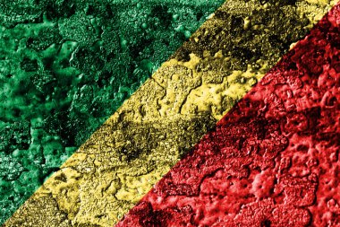Kongo grunge paslı metal doku bayrak, pas metal arka plan
